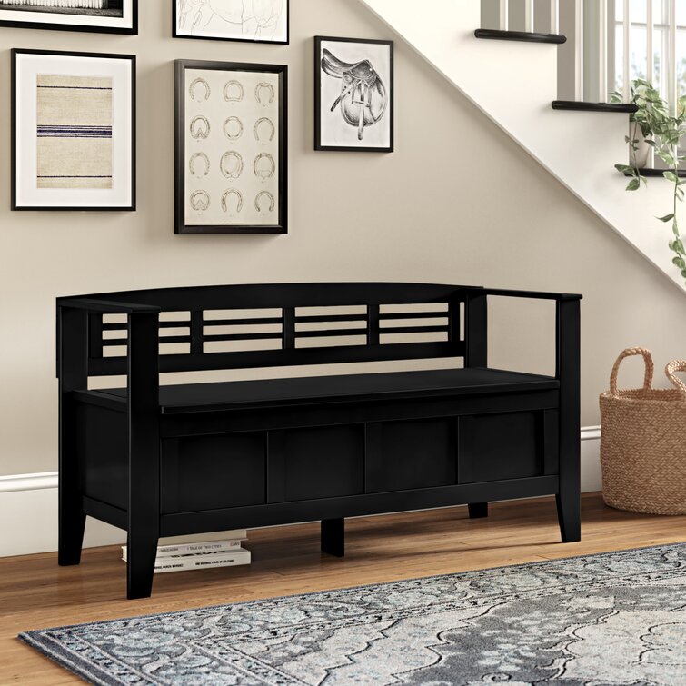 Lark Manor Acasia Wood Flip Top Storage Bench And Reviews Wayfair